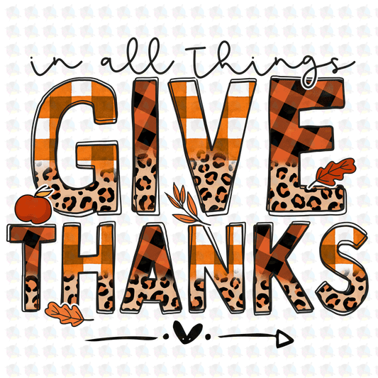 Pre-Order In All Things Give Thanks Non-Glitter Dream Transfers