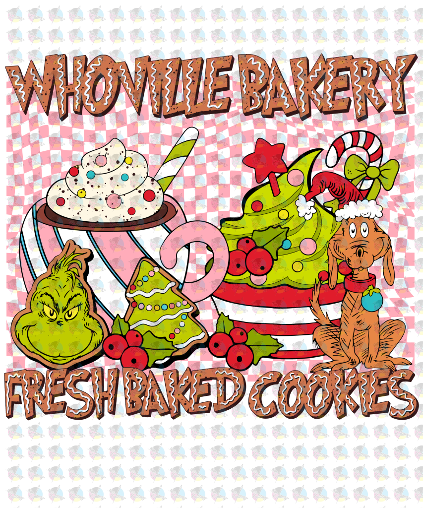 *WHOVILLE BAKERY * GLITTER CLEAR FILM SCREENPRINT TRANSFER