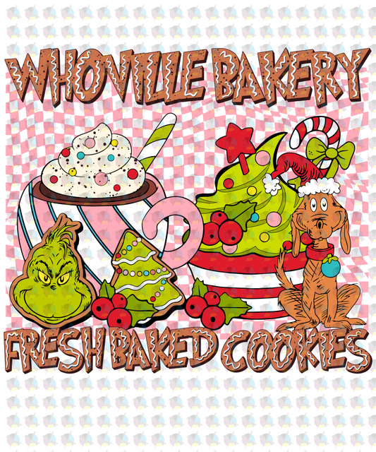 *WHOVILLE BAKERY * GLITTER CLEAR FILM SCREENPRINT TRANSFER