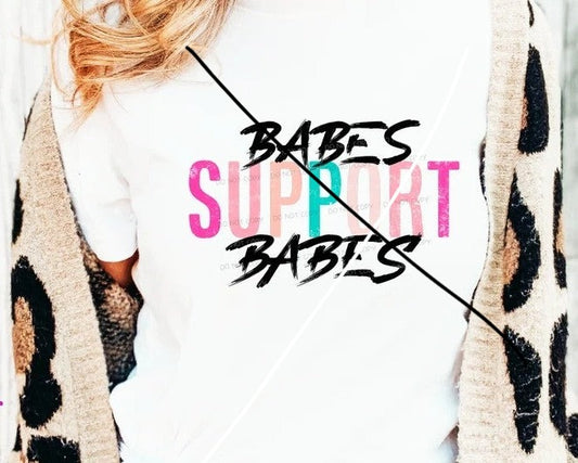 RTS Babes Support Babes Glitter Clear Film Transfer - Nu Kustomz llc