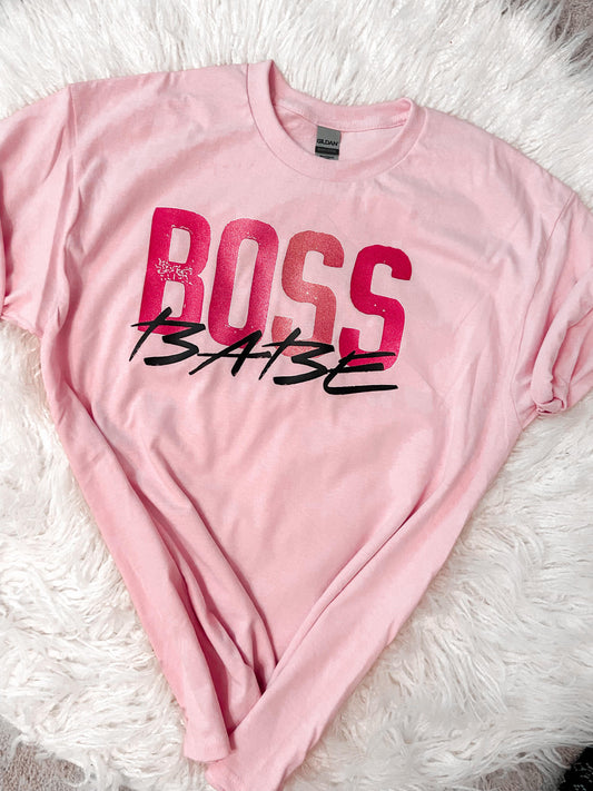 RTS Boss Babe Glitter Clear Film Transfer - Nu Kustomz llc
