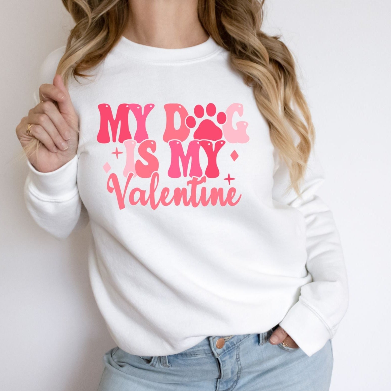 RTS My Dog is My Valentine Glitter Dream Transfer - Nu Kustomz llc