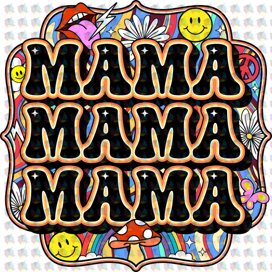 Pre-Order 70S Mama Retro Glitter Dream Transfer Screen Print