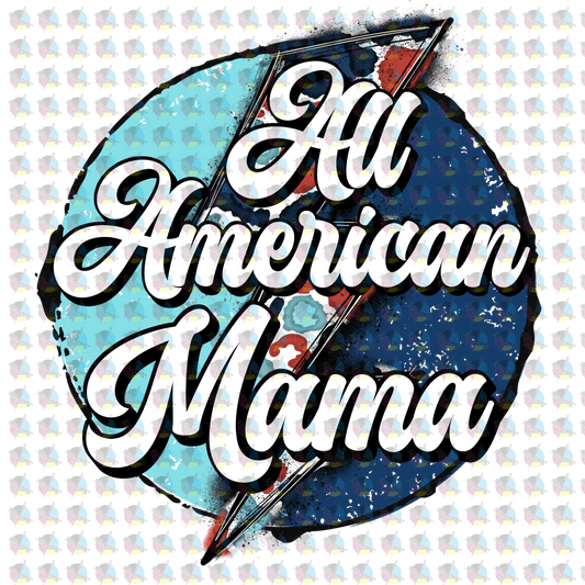 Pre-Order All American Mama Bolt Glitter Dream Transfer Screen Print