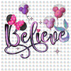 Pre-Order Believe Girl Mouse Glitter Dream Transfer Screen Print
