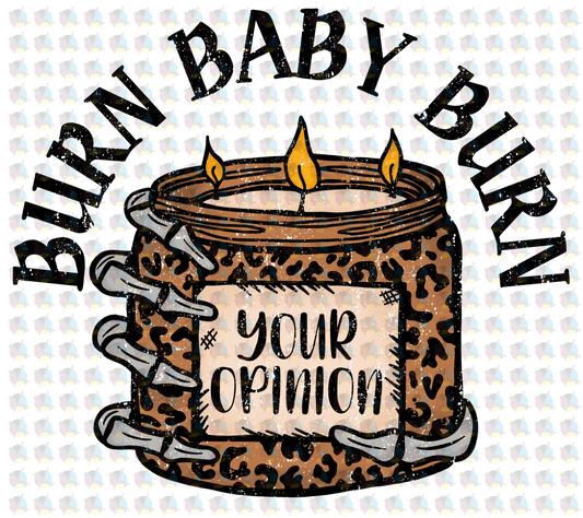 Pre-Order Burn Baby Your Option W/ Pocket Non-Glitter Dream Transfers