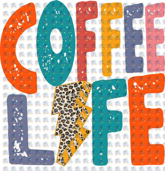 Pre-Order Coffee Life Glitter Dream Transfer Screen Print