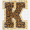 Pre-Order Faux Chenille Alphabet Leopard Glitter Dream Transfer Screen Print