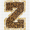 Pre-Order Faux Chenille Alphabet Leopard Glitter Dream Transfer Screen Print