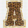 Pre-Order Faux Chenille Alphabet Leopard Glitter Dream Transfer Screen Print