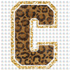 Pre-Order Faux Chenille Alphabet Leopard Glitter Dream Transfer Screen Print