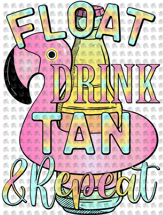 Pre-Order Float Tan Drink Beer Bottle Glitter Dream Transfer Screen Print