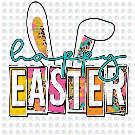 Pre-Order Happy Easter Bunny Ears Glitter Dream Transfer