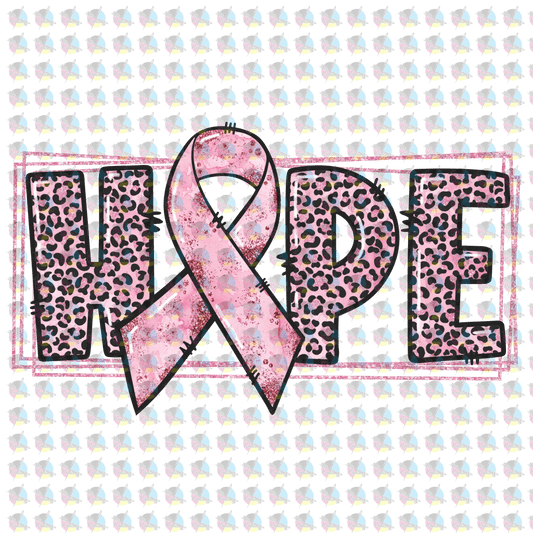 Pre-Order Hope Breast Cancer Awareness Non-Glitter Dream Transfer