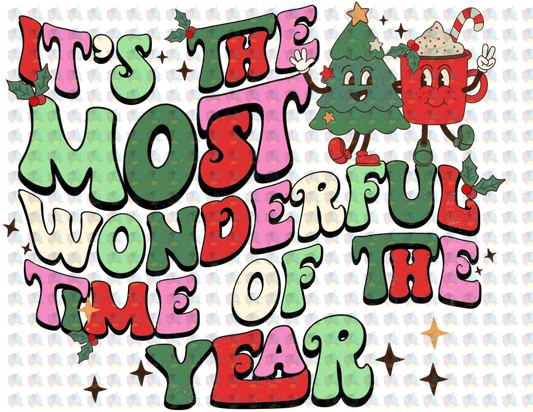 Pre-Order Its The Most Wonderul Time Of Yar Retro Non-Glitter Dream Transfers