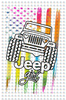 Pre-Order Jeep Girl Flag Glitter Dream Transfer Screen Print