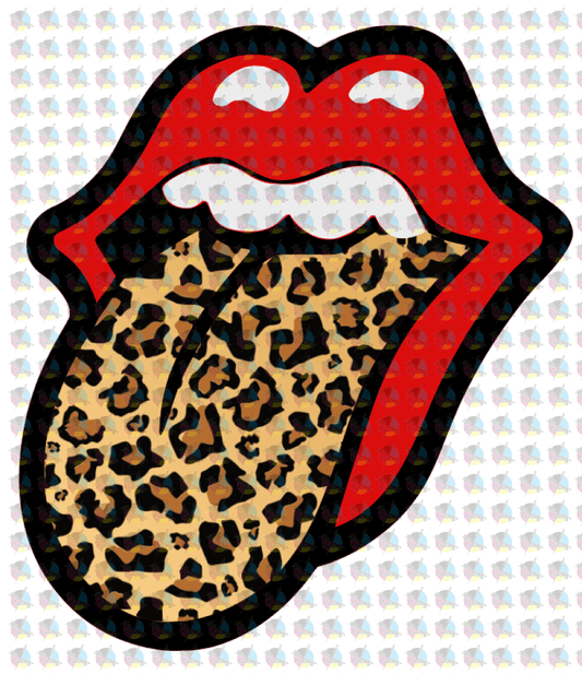 Pre-Order Leopard Rolling Stone Glitter Dream Transfer Pocket/koozie Size Screen Print