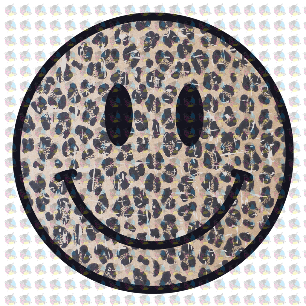 Pre-Order Leopard Smiley Glitter Dream Transfer Screen Print