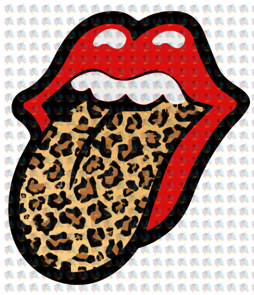 Pre-Order Leopard Stone Tongue Glitter Dream Transfer Screen Print