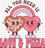 Pre-Order Love Pizza Distressed Glitter Dream Transfer