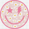 Pre-Order Pink Floral Smiley Bolt Star With Pocket Glitter Dream Transfer Screen Print