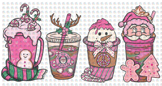 Pre-Order Pink Santa Coffee 2 Non-Glitter Dream Transfers