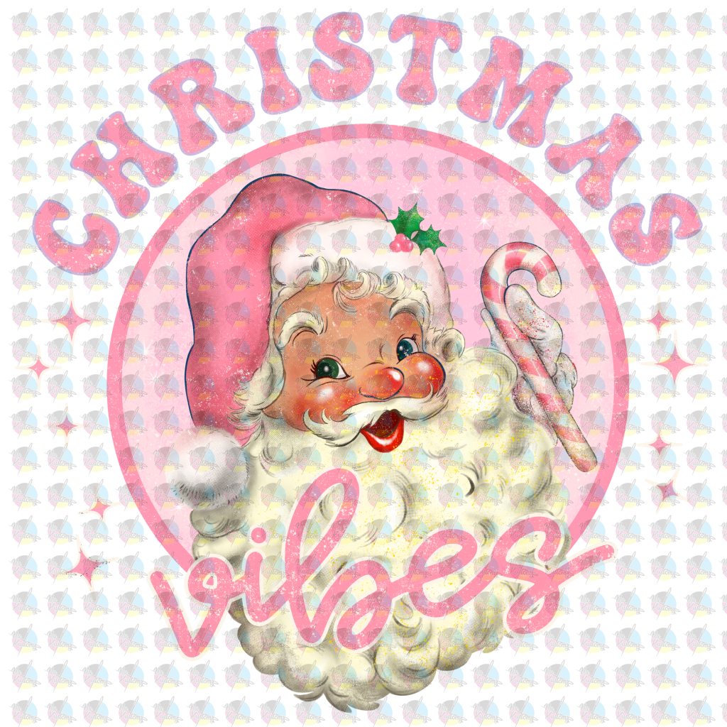 Pre-Order Pink Santa Vibes Non-Glitter Dream Transfers