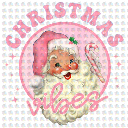 Pre-Order Pink Santa Vibes Non-Glitter Dream Transfers