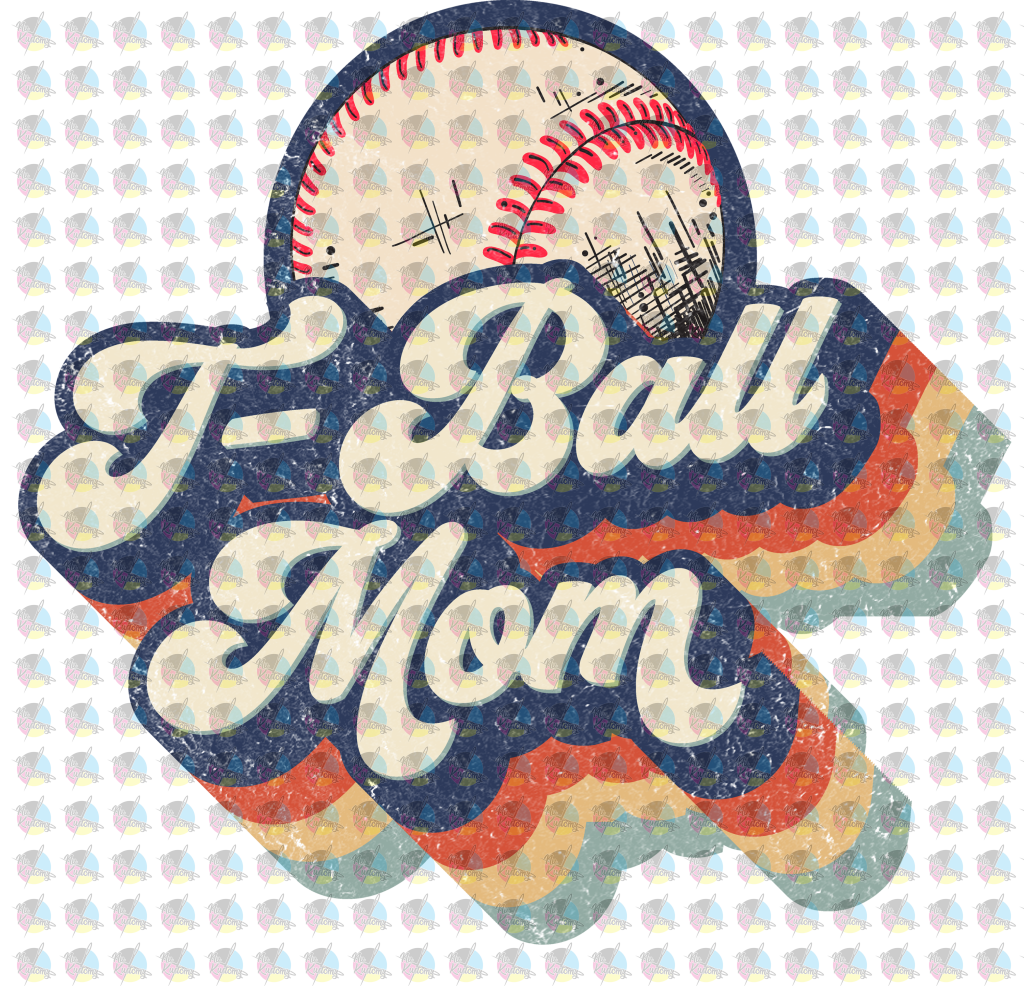 Pre-Order Retro T-Ball Mom Glitter Dream Transfer Screen Print