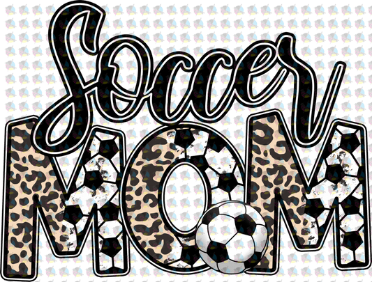 Pre-Order Soccer Mom Leopard Glitter Dream Transfer Screen Print