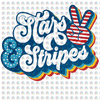 Pre-Order Stars & Stripes Retro Glitter Dream Transfer Screen Print