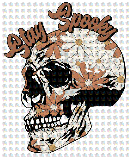 Pre-Order Stay Spooky Floral Skull Non-Glitter Dream Transfer