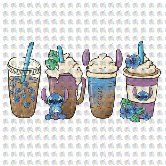 Pre-Order Stitch Drinks Glitter Dream Transfer Screen Print