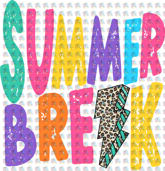 Pre-Order Summer Time Bolt Glitter Dream Transfer Screen Print