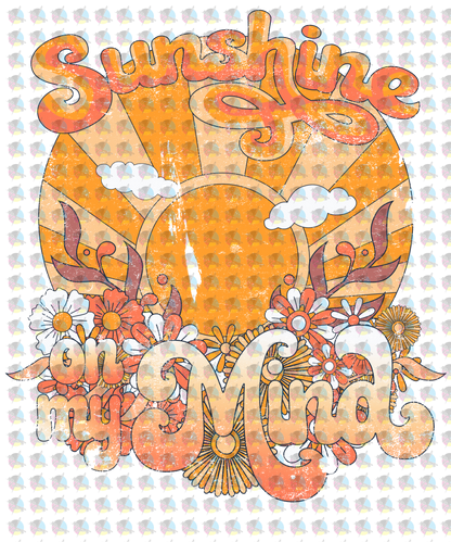 Pre-Order Sunshine On My Mind Glitter Dream Transfer Screen Print