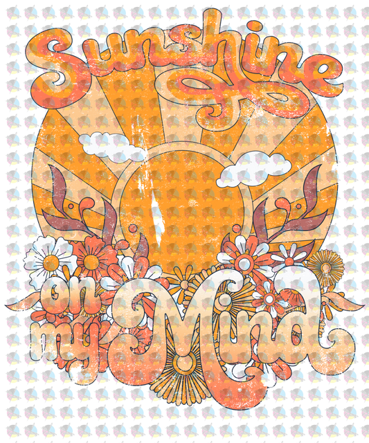 Pre-Order Sunshine On My Mind Glitter Dream Transfer Screen Print