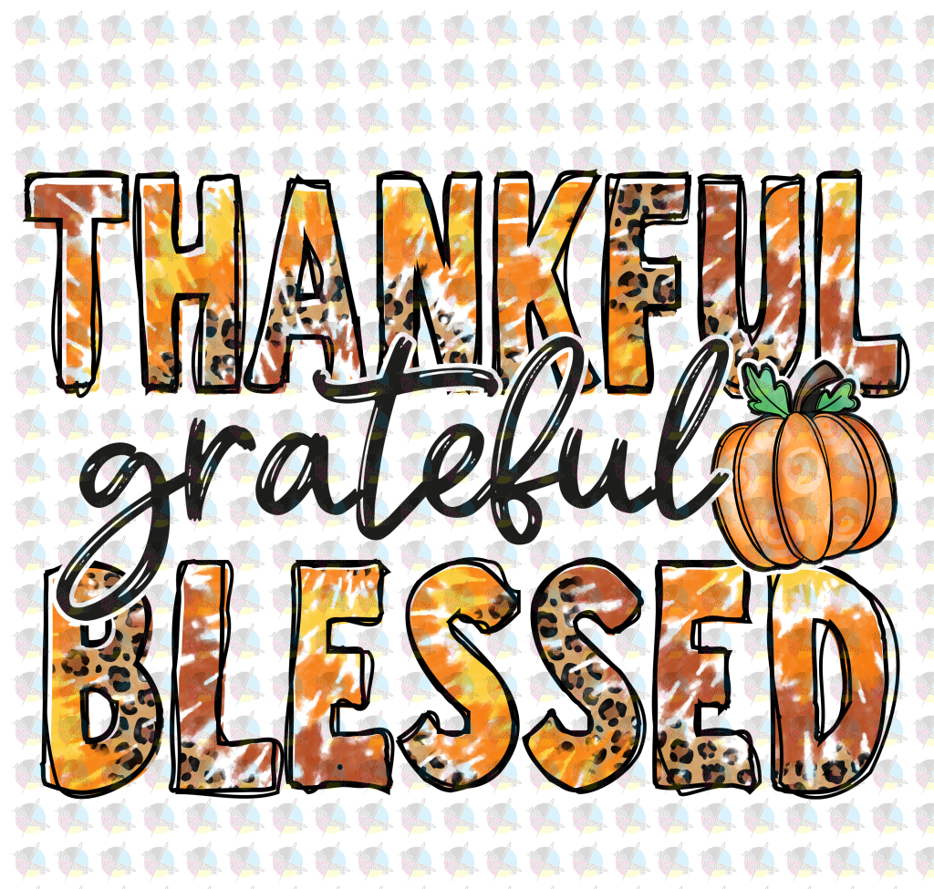 Pre-Order Thankful Grateful Blessed Non-Glitter Dream Transfers