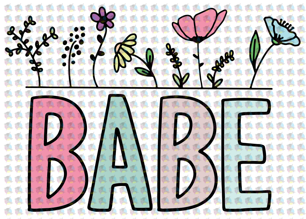 Rts Babe Glitter Dream Transfer Screen Print
