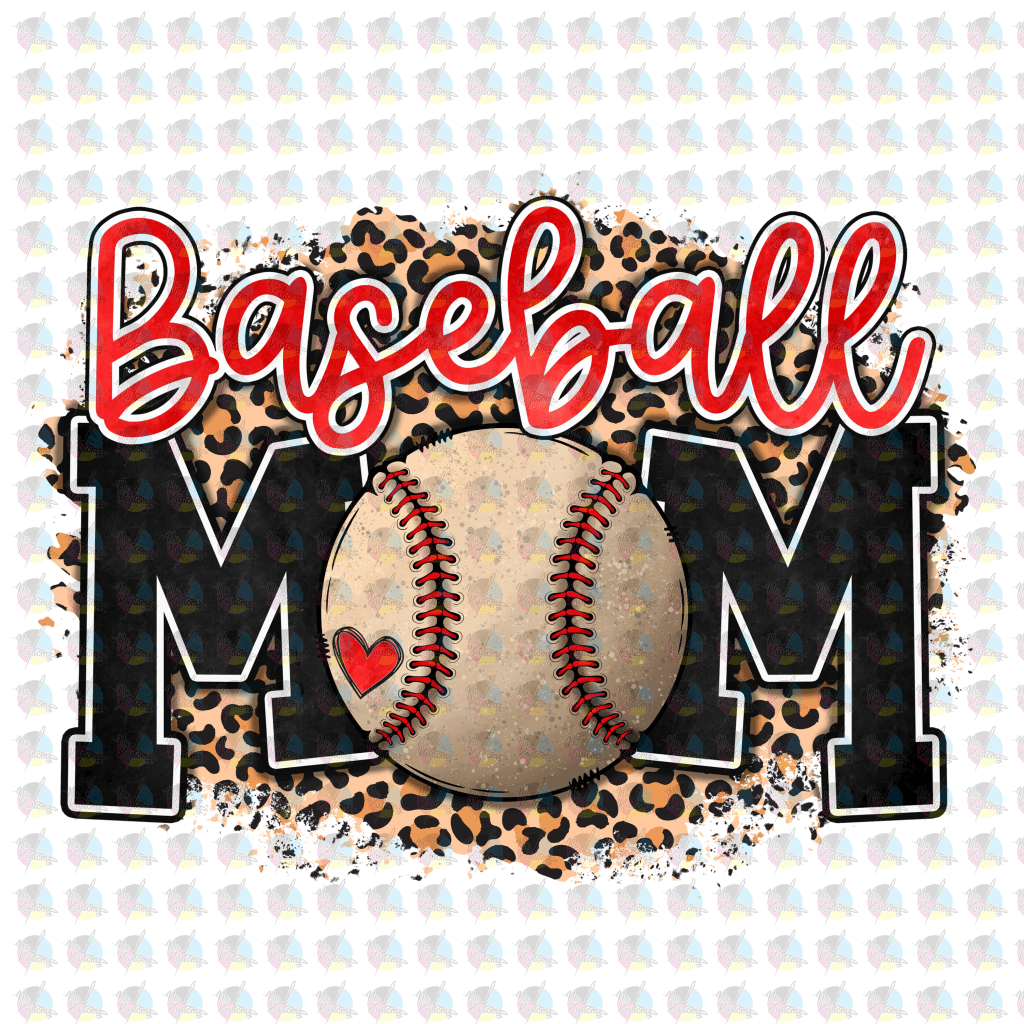 Rts Baseball Mom Heart Glitter Dream Transfers