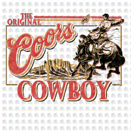 Rts Coor Cowboy W/Pocket Clear Film Screen Print Transfer