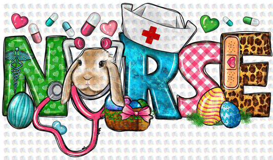 Rts Easter Nurse Glitter Dream Transfer