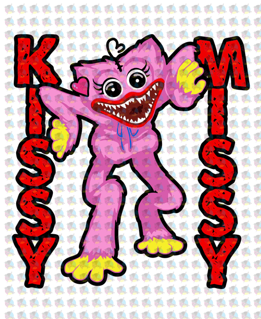 Rts Kids Pink Kissy Missy Glitter Dream Transfer Screen Print