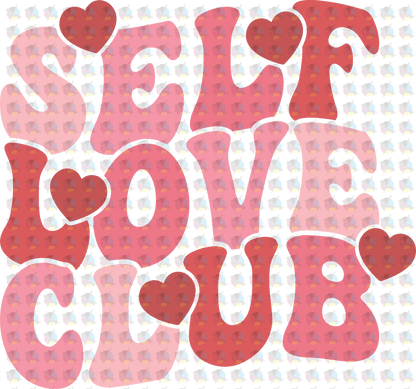 Rts Love Retro Self Love Club Glitter Dream Transfers