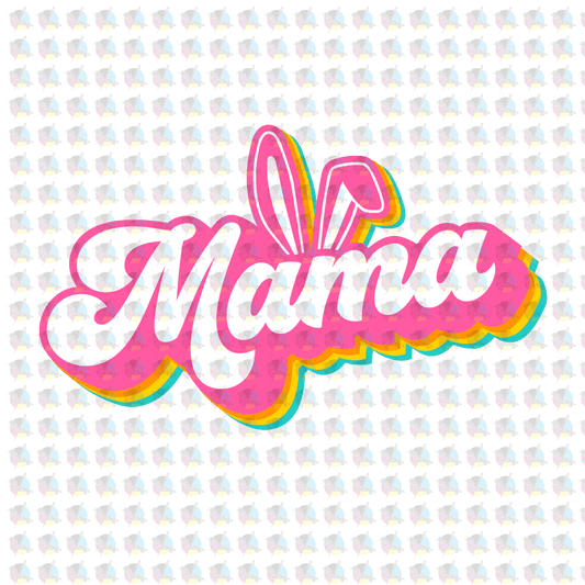 Rts Mama/Mini Bunny Ears Glitter Dream Transfer