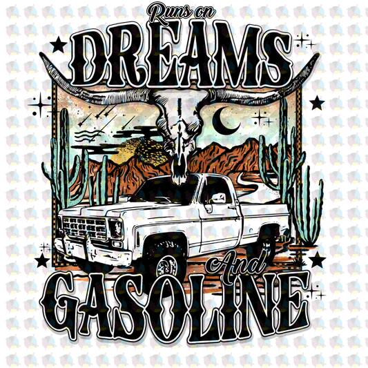 Rts Run On And Gasoline Dream W/Pocket Clear Film Screen Print Transfer