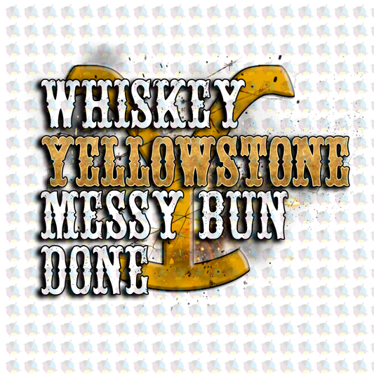 Rts Whiskey Ys Messy Bun Done Non-Glitter Dream Transfer Nk Exclusive