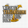 Rts Whiskey Ys Messy Bun Done Non-Glitter Dream Transfer Nk Exclusive