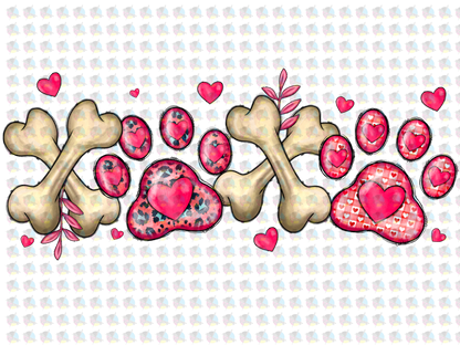 Rts Xoxo Dog Paws Glitter Dream Transfer